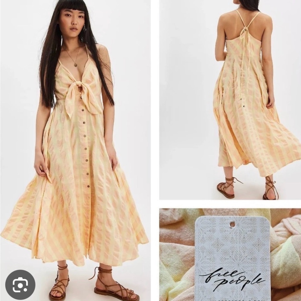 FREE PEOPLE Via Midi Dress Creamsicle
Combo Everly size small